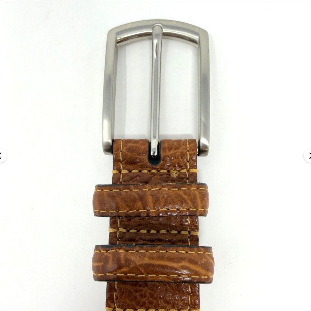 Torino Leather Co Woven Elastic Belt Khaki Brown 54 - Picture 2 of 8